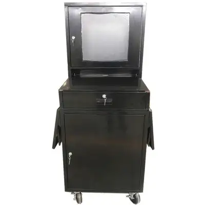 Mobile Computer Cabinet,Black
