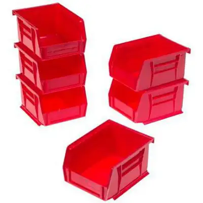 Red Shelf Bin 4-1/8 X 5-3/8