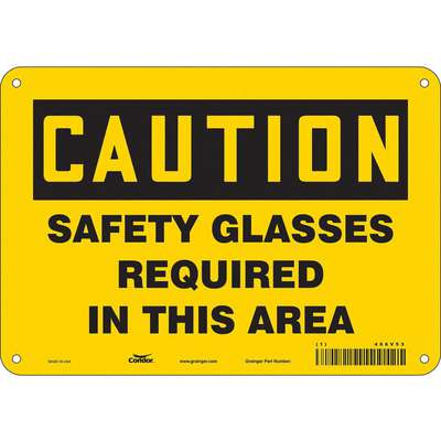 Safety Sign,10" W,7" H,0.055"