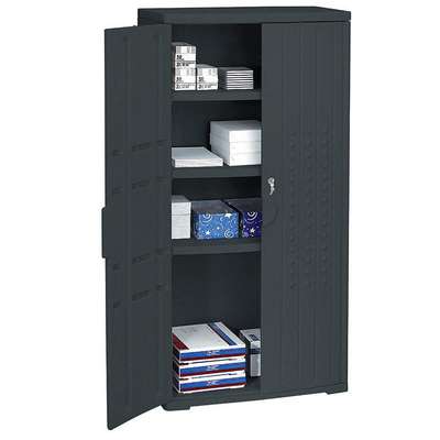 Storage Cabinet,Hdpe,Black,66
