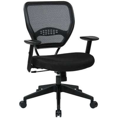 Desk Chair,Fabric,Black,19-23"
