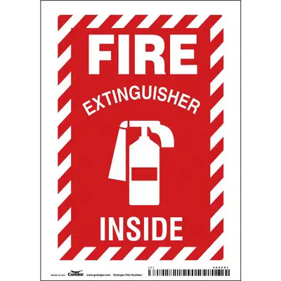 Safety Sign,5" W,7" H,0.004"