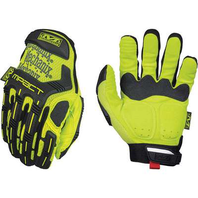 Impact Gloves,L,Hi-Vis Yellow,