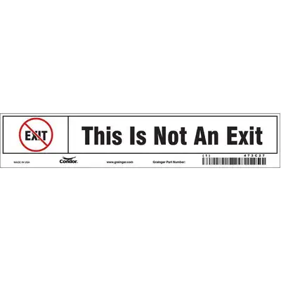 Safety Sign,9" W,1-3/4" H,0.