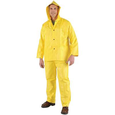914794-5 MCR Safety 3-Piece Rain Suit with Jacket/Bib Overall, ANSI ...