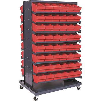 Pick Rack,Dbl Sided,Mobile,Red