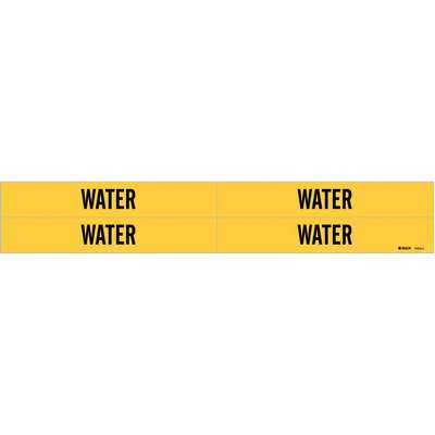 Pipe Marker,Water,Yellow,3/4