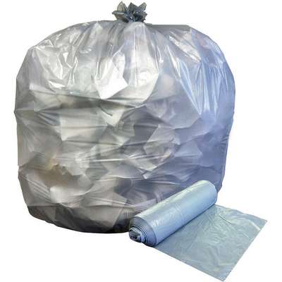 916630-2 Ability One Trash Bags: 10 gal Capacity, 24 in Wd, 24 in Ht, 6  micron Thick, Clear, 1,000 PK