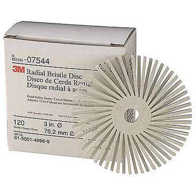Radial Bristle Disc,T-A,3In,120,PK40