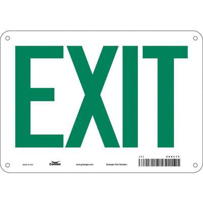 Safety Sign,Exit,7"x10"