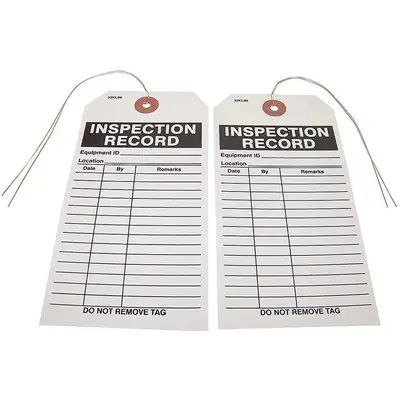 Inspection Record Tag,2-7/8 In.