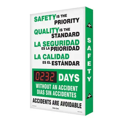 Safety Record Signs,29 x 20In,