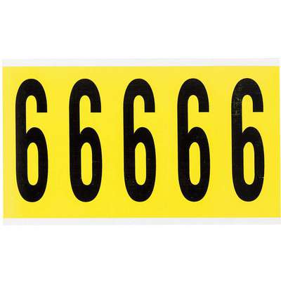 Number Label,9,5inHx1-3/4inW,