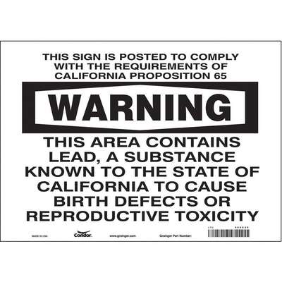 Chemical Sign,14"W,10"H,0.004"