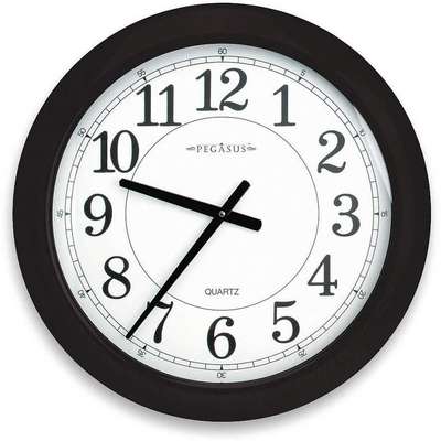 Analog Clock,24 In,Black