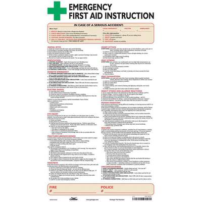First Aid Sign,11" W,19" H,0.