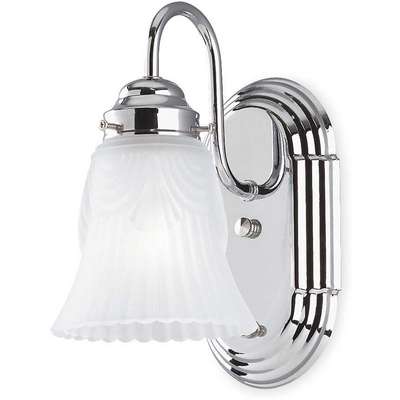 Light Fixture,Chrome,Frosted