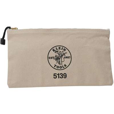 Canvas Zipper Bag, 12"X7-1/2"