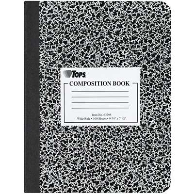 College Rule 100 S 043100099321 White Mead® Composition Book 9 3/4 x 7 1/2 