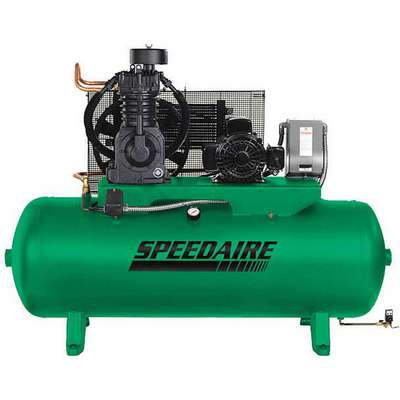1 Phase - Electrical Horizontal Tank Mounted 5.00HP - Air Compressor  Stationary Air Compressor, 80 g