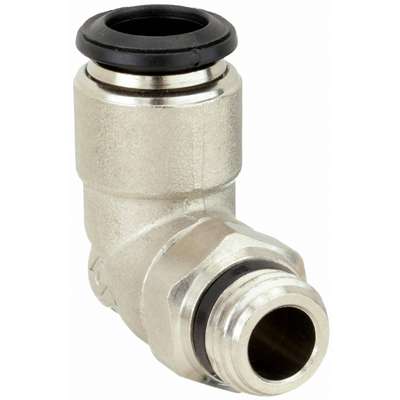 919813-9 Swivel Elbow: Nickel Plated Brass, Push-to-Connect x  