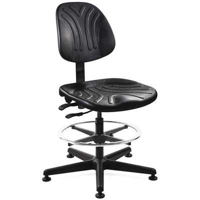 Task Chair,Poly,Black,19" To