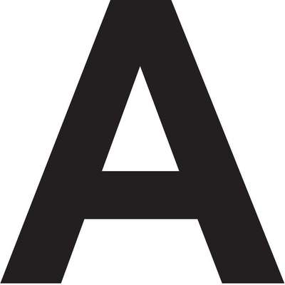 3" Black Decal Letter A
