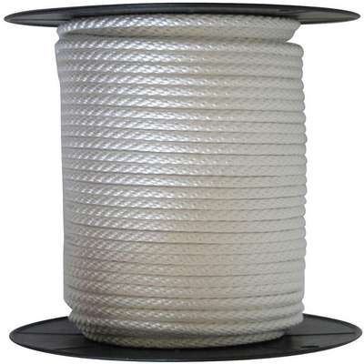 914217-7 Rope: 3/8 in Rope Dia, White, 200 ft Rope Lg, 229 lb Working Load  Limit, Solid Braid