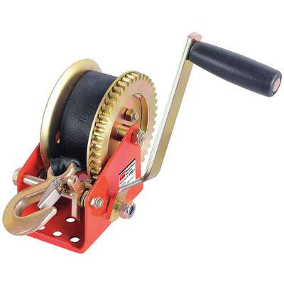 Ratcheting Winch w/Strap,Spur,