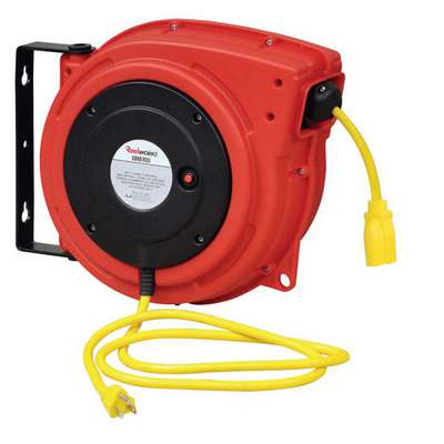 Extension Cord Reel Retractable, 50' 1 Outlet Indoor Only