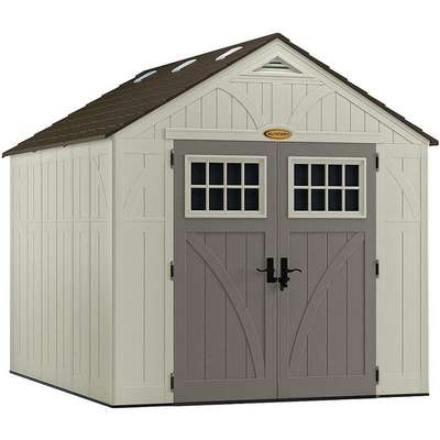 SUNCAST BMS8100 Outdoor Storage Shed, 547 cu ft, Vanilla