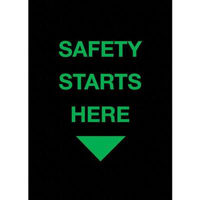 Safety Logo Entrance Mat,Black,