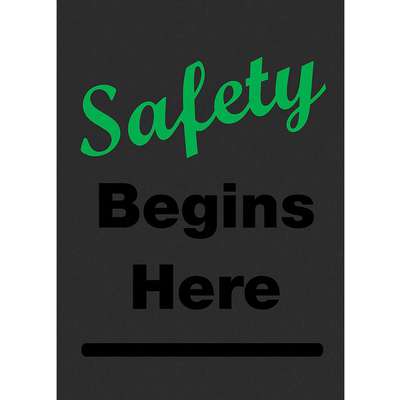 Safety Logo Entrance Mat,Dark