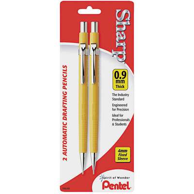 Mechanical Pencil,0.9mm,Yellow,