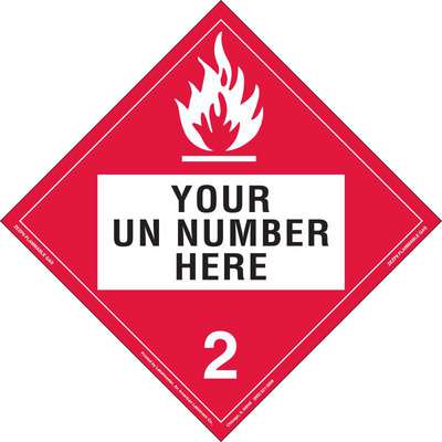 Flammable Gas 1049 Placard