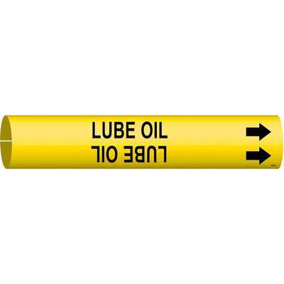 Pipe Marker,Lube Oil,Yel,3/4