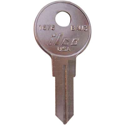 Key Blank,Brass,1676-BAU3,PK10