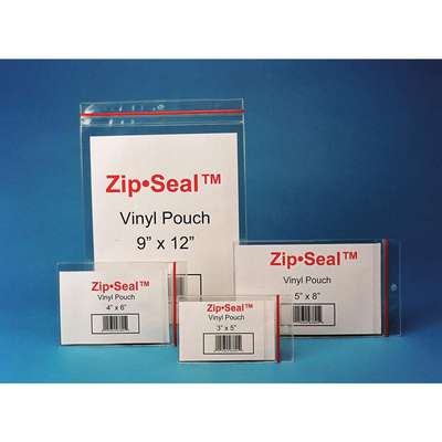 Zip Seal Pouch-Self Adh 9in.