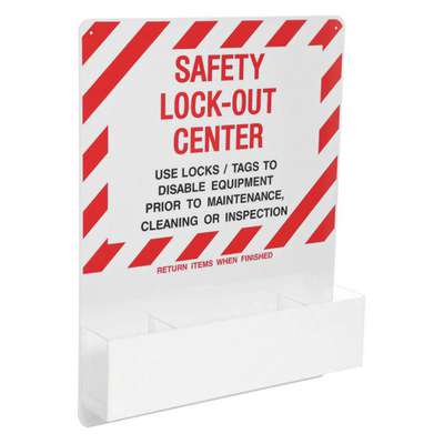 Lockout Station,Red/White,30" H