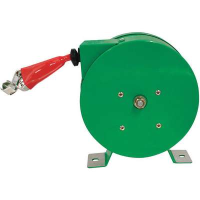 927762-5 Cable Reel: Spring Return, Powder Coated, Locking, Green, Retractable  Grounding Wire Reel