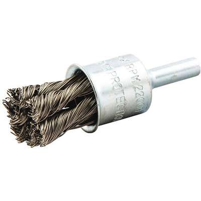 End Brush,Shank 1/4",Wire 0.