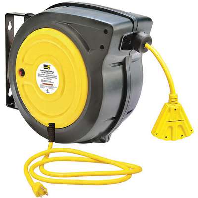 927736-8 LumaPro 40 ft. Extension Cord Reel; 125 VAC; Yellow Reel