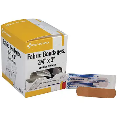 927745-9 First Aid Only Adhesive Bandages: 3 in L, 3/4 in W, 100 Bandages  Included, 100 PK | Imperial Supplies