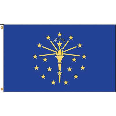 Indiana Flag,5x8 Ft,Nylon