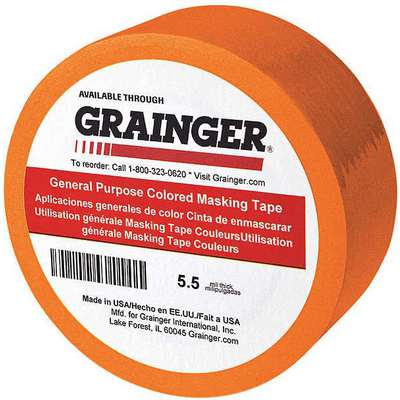 Masking Tape,Paper,Orange,3/4",