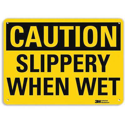 Safety Sign,Slippery When Wet,