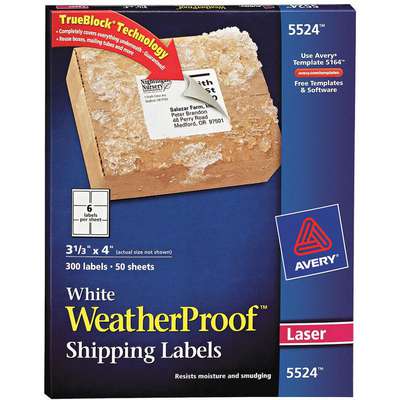 Label,4"Wx3-1/3"H,300 No. Of