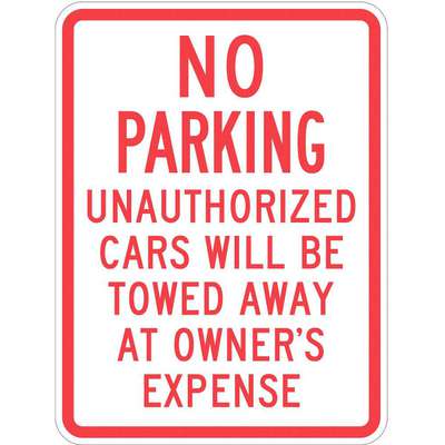 Sign,No Parking,24 x18 In