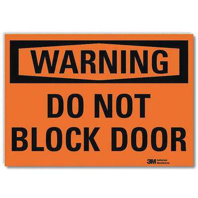 Warning Sign,Do Not Block Door,