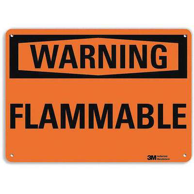 Warning Sign,Flammable,Blck/